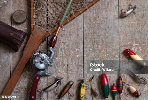 Antique Fishing Gear Stock Photo - Download Image Now - Fishing