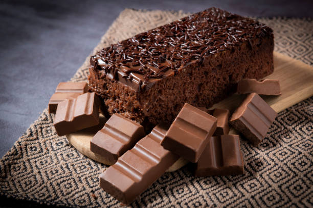 istock Chocolate cake with sprinkles on the table. 1383205597