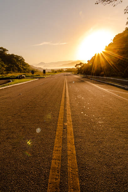 Another Beatiful day in Brazil Rodatrip under a sunset sky on the beach in Brazil road stock pictures, royalty-free photos & images