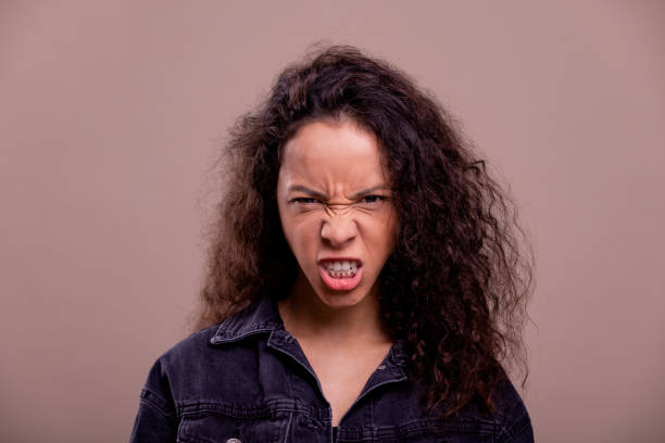 istock Young brazil woman portrait. Angry. 1383220201