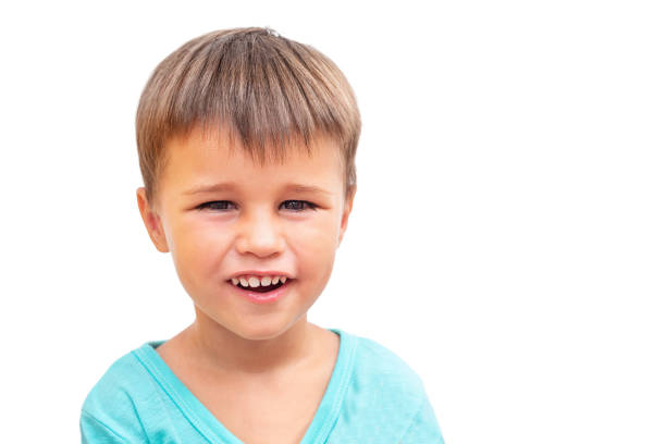 istock Portrait of happy child isolated 1383220207