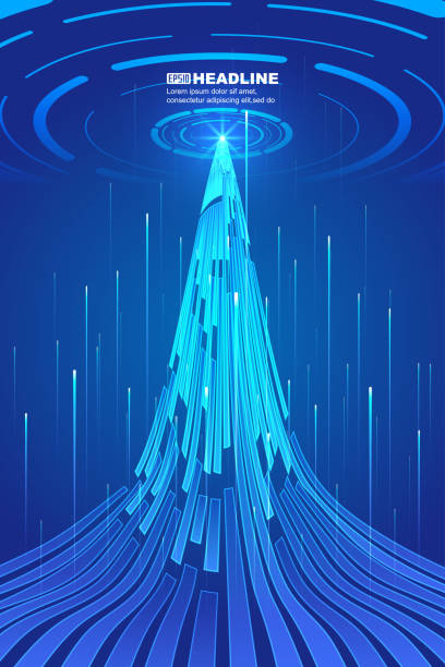 istock Emission lines and cosmic vortices constitute the background of Internet technology 1383227818