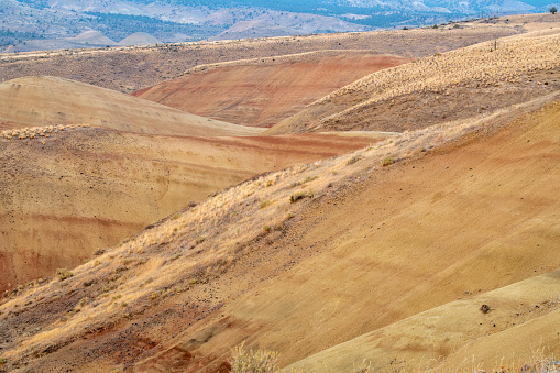 Scenery at Painted Hills Unit, John Day Fossil Beds National Monument, Oregon, USA