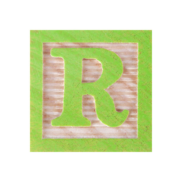 istock Letter R childs wood block on white with clipping path 1383231794