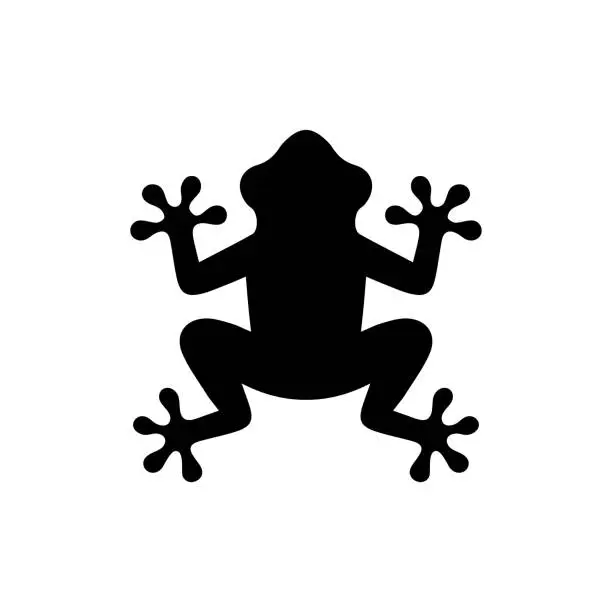 Vector illustration of Vector Isolated Frog Icon on White Background
