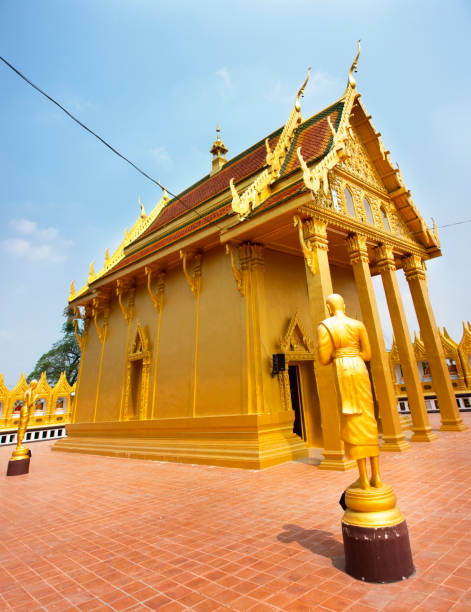 istock Buddha statue at Wat Chaiyasitthawat buddhist temple at Pathumthani in Pathum Thani, Thailand 1383244216