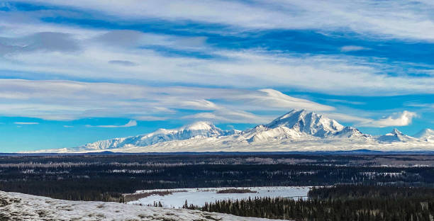 istock The Richardson highway in winter in Alaska 1383255996
