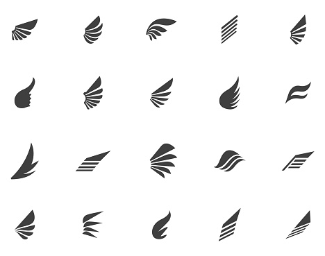 Wings icon set