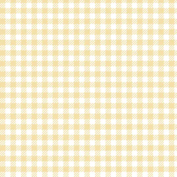 Vector illustration of Gingham check background material (yellow)