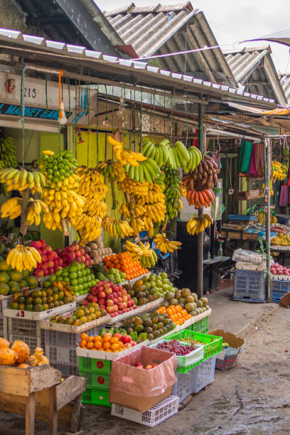 A fruit stalls on Kandy Market in Sri Lanka stock photo