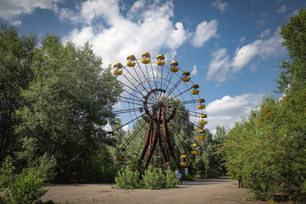 istock Ferris Wheel, Pripyat Town in Chernobyl Exclusion Zone, Ukraine 1383373231