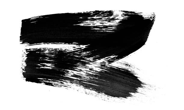 istock abstract black ink strokes on white paper 1383376786