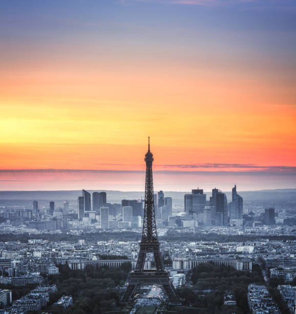 istock Paris Cityscape At Sunset 1383383579