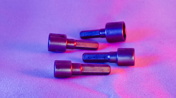 istock Wrench set for tightening nuts. Wrench set. Spanner for drill. 1383399996