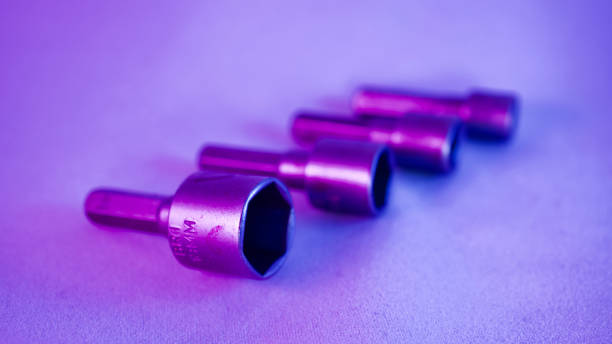 istock Wrench set for tightening nuts. Wrench set. Spanner for drill. 1383400049