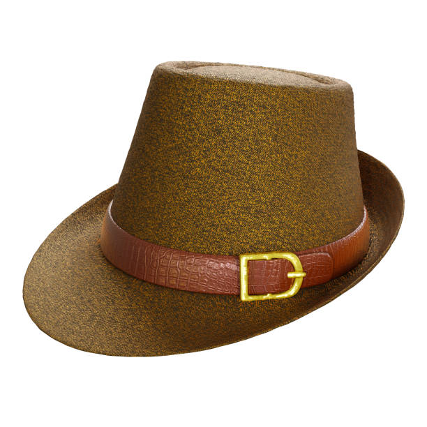 istock An elegant straw hat is rendered in 3D and isolated on a white backdrop. 1383412072