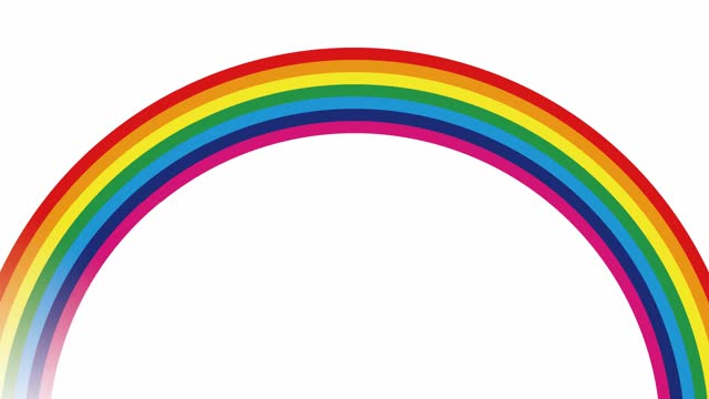 Simple animated video of a rainbow on the screen