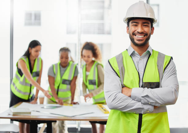 istock Shot of a young male architect at work 1383417940