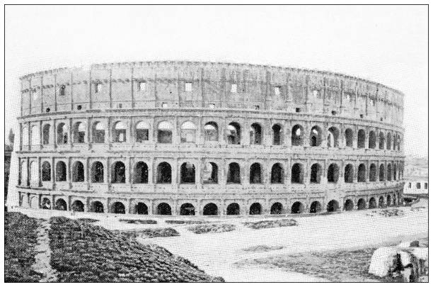 istock Antique travel photographs of Rome: Coliseum 1383420184