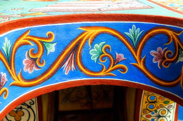 istock Painted decorations  inside Hercegovacka Gracanica, a Serbian Orthodox Monastery in Trebinje. 1383421098