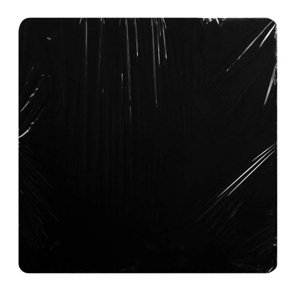 istock plastic wrap texture for cover art design overlay. wrinkled stretched plastic effect. transparent plastic 1383421289