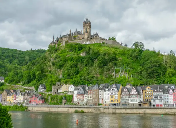 Scenery around Cochem, a town at Moselle river in Rhineland-Palatinate, Germany, at summer time