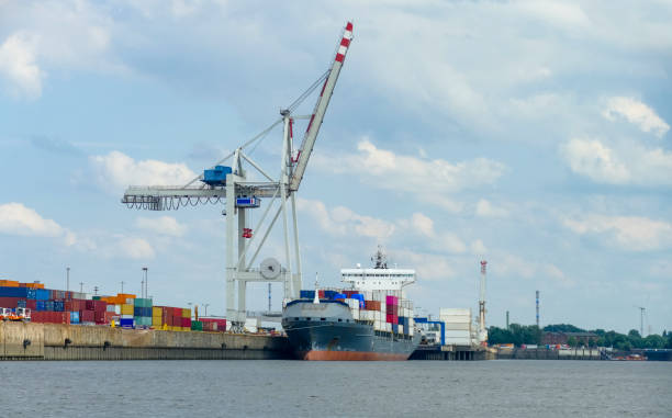 istock Container port in Hamburg 1383423097