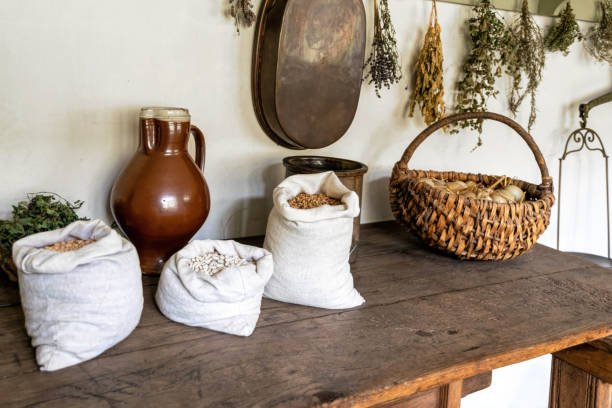 istock Interior of old traditional kitchen 1383446866