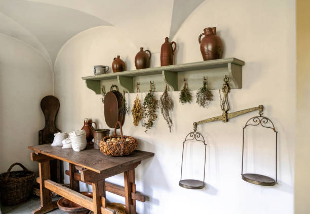 istock Interior of old traditional kitchen 1383447229