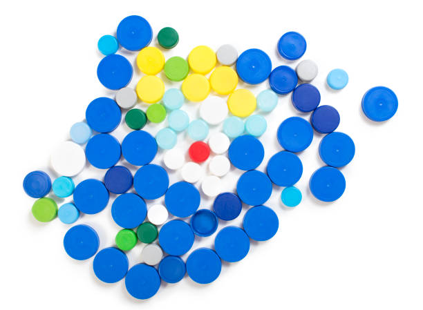 istock Plastic cap isolated on white background. Big colorful set. 1383471351