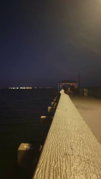 istock Fishing pier at night 2 1383471413
