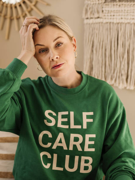 istock Woman in self care sweater mindfulness concept 1383473886