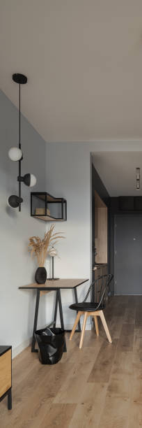 istock Stylish and small home office, vertical panorama 1383473944