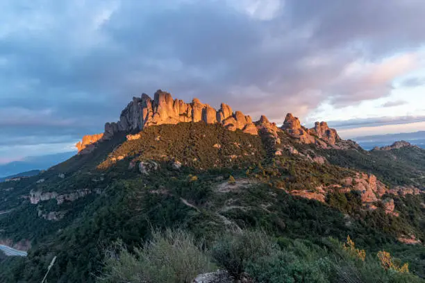 Montserrat mountain during sunset, amazing weather time lapse video.

Barcelona's landmark during twilight.