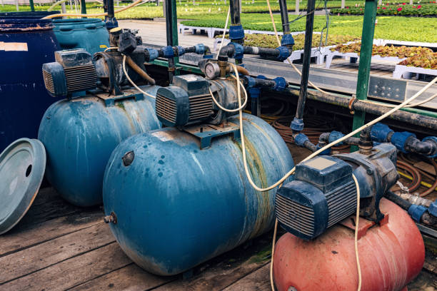 istock Electric motor water pump 1383476980