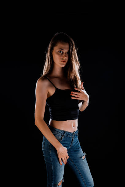 istock Trendy fashion model 1383478355