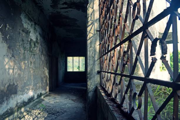 istock rusty iron grill in old abandoned building 1383485811