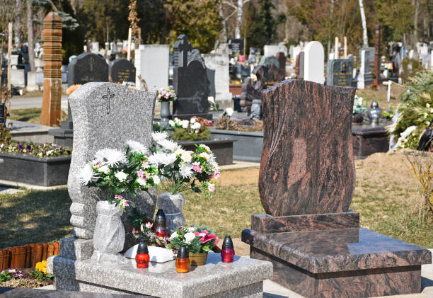 istock Tombstones in the public cemetery 1383486759