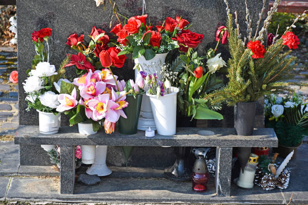 Flowers in the public cemetery