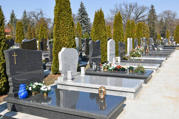 istock Tombstones in the public cemetery 1383486770