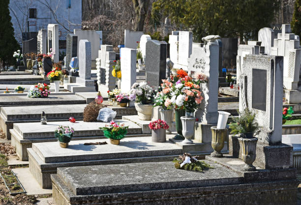 istock Tombstones in the public cemetery 1383486775