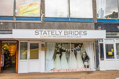 Stately Brides Luxury Wedding Boutique at Belper in Derbyshire, England. This is a commercial business.
