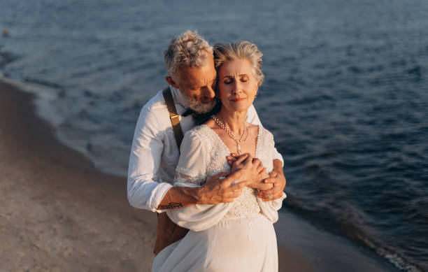 istock Romantic senior couple. 1383488230