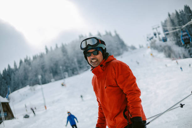istock male skier in action 1383489467