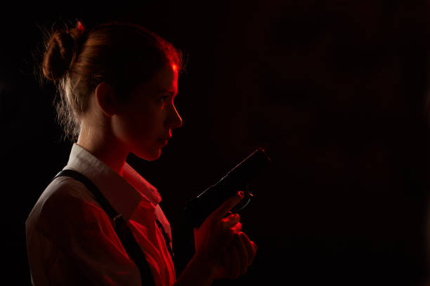 woman with gun