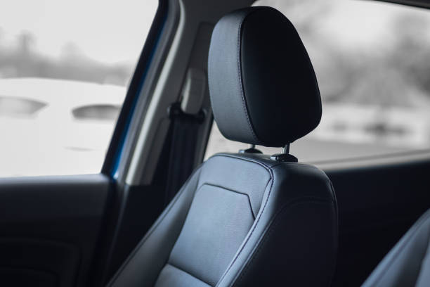 istock Interior view with focus on the headrest of the modern ca 1383505153