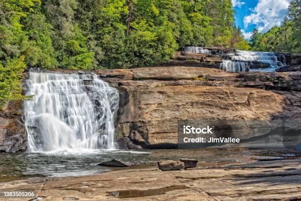 Triple Falls In Dupont State Park Nc Stock Photo - Download Image Now - North Carolina - US State, Asheville, Summer