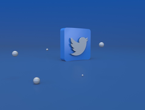 Logotipo de Twitter 3D Render imagen 3D Ilustración photo