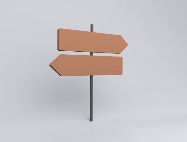 istock direction sign board Image 3d directions sign on White Background 3d render illustration 1383510059