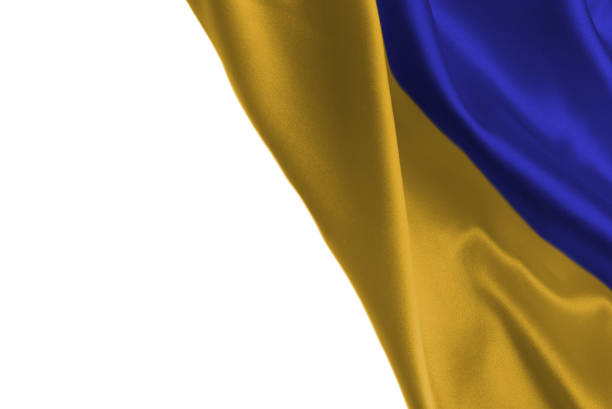 istock Ukrainian flag isolated on a white background. 1383510269